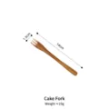 Minimalist rose gold stainless steel cake fork with willow leaf handle, length 14cm - Cake Fork (Willow Leaf Gold)