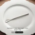 Minimalist matte silver 304 stainless steel coffee stirring spoon short handle 15cm - Matte Short Handle (15cm) Silver