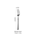 High-quality Roman column style 304 stainless steel dinner fork with 20.6cm length - Dinner Fork / 20.6x2.6cm