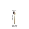 Japanese style vintage gold stainless steel coffee spoon long handle stirring spoon 11cm - Coffee Spoon