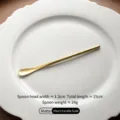 Matte gold finish 304 stainless steel coffee stirring spoon, 15cm short handle length - Matte Short Handle (15cm) Gold