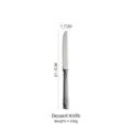 Premium 304 stainless steel dessert knife with Roman column handle, 21.7cm long - Dessert Knife
