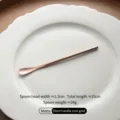 Premium matte rose gold stainless steel coffee stirring spoon with a long handle - Matte Short Handle (15cm) Rose Gold