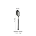 Premium 304 stainless steel dessert spoon with elegant Roman column handle design, 18.5cm - Dessert Spoon