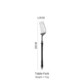 Vintage Japanese 304 stainless steel dinner fork with black handle and silver finish - Dinner Fork