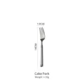 Silver 304 stainless steel cake fork with Roman column handle, 14cm length - Cake Toppers