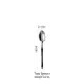Vintage Japanese style black and silver 304 stainless steel tea spoon for daily use - Tea Spoon