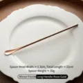 Elegant long handle rose gold stainless steel coffee stirring spoon with mirror finish - Mirror Long Handle (22cm) Rose Gold