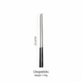 23.5cm 304 stainless steel chopsticks in black and silver two-tone finish - Chopsticks