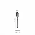 304 stainless steel teaspoon with ribbed roman column handle, 13.7cm length - Tea Spoon