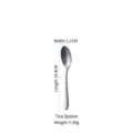 Japanese retro silver grey stainless steel teaspoon with dimensions 14.4x2.1cm and 30g weight - 14.4x2.1cm