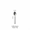 Elegant 304 stainless steel Roman column coffee spoon, 12cm length and 38g weight - Coffee Spoon