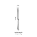 Stainless steel dinner knife with hammered texture handle, 24cm elegant steak cutlery - Dinner Knife