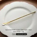 Matte golden long-handle 304 stainless steel stirring spoon for coffee, 22cm length - Matte Long Handle (22cm) Gold