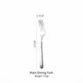 High-quality elegant stainless steel dinner fork with embossed texture handle 21cm long - Dinner Fork (Wheat Ear Series)