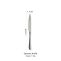 Stainless steel dessert knife with hammered handle, length 21.2cm and weight 89g. - Dessert Knife