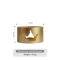 Matter goldener Teewärmer aus Edelstahl, rund, Kronendesign und Gewichtsangaben - Rund / 11x6.2cm / Rund Sandgestrahltes Gold