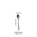 Vintage silver-gray stainless steel coffee spoon variant with 11cm length and 2cm width - 11x2cm