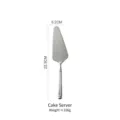 Stainless steel cake server with Roman column handle and dimensions - Cake Server Shovel