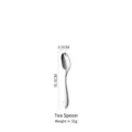 Hand-hammered 304 stainless steel tea spoon, length 15.5cm, weight approximately 32g - Tea Spoon