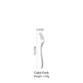 Premium 304 stainless steel cake fork with elegant hammered texture silver finish - Cake Toppers