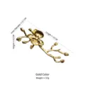 Luxury gold orchid napkin ring, 13cm length, weight 57g, elegant table accessory - Gold