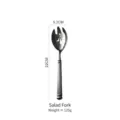 22cm 304 stainless steel salad fork with Roman column handle design - Salad Fork