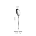 Premium 304 stainless steel serving spoon featuring a unique hammered handle design - Serving Spoon