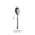 Professional 22cm 304 stainless steel service spoon with Roman column handle design - Service Spoon