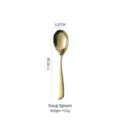 Premium gold 304 stainless steel soup spoon with an elegant polished mirror finish - Soup Spoon
