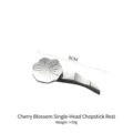 8cm stainless steel cherry blossom chopstick rest, 59g weight, SKU variant product - Cherry Blossom Single Head Chopstick Rest