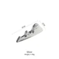 Premium silver stainless steel mountain-shaped chopstick rest, 8x3cm dimensions, 89g weight. - Silver