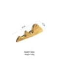 Gold mountain-shaped 304 stainless steel chopstick rest and spoon holder - Gold