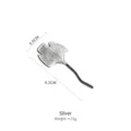 Silver ginkgo leaf stainless steel chopstick rest holder, sleek and elegant SKU variant - Silver