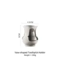 Porte-cure-dents élégant en forme de vase en acier inoxydable pour hôtel et maison - Porte-Cure-Dents Forme de Vase