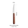 Coltello da bistecca professionale in acciaio inox con manico ergonomico in legno - Coltello da Tavola