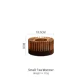 Gold and brown small size Danish style metal tea stove heater base for candle heating - Small (Diameter 10.5cm) / Light gold