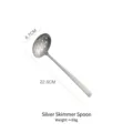 Hammered 304 stainless steel hot pot skimmer spoon in silver finish - Single Pack / Silver Skimmer Spoon