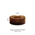 Nordic style large metal tea warmer base, 15cm diameter candle heating stand for teapot - Large (Diameter 15cm) / Light gold