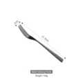 Matte black 304 stainless steel dinner fork with dimensions 21.8cm length - Dinner Fork