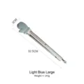 Large light blue heat-resistant silicone food tongs with stainless steel handle, 32.5cm length - L / Light Blue