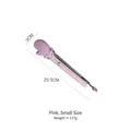 Pink small silicone mitt-shaped kitchen tongs with stainless steel handle, 25.5cm - S / Pink