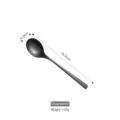 Black matte stainless steel soup spoon with dimensions 18.9cm length and 52g weight - Soup Spoon
