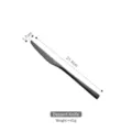Retro black stainless steel dessert knife, 21.4cm length and 61g weight SKU image - Dessert Knife