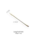21.6cm long 304 stainless steel dessert fruit fork with elegant gold finish variant - Long Fruit Fork