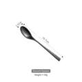 Retro distressed black 304 stainless steel dessert spoon, 19.7cm length and 50g weight - Dessert Spoon