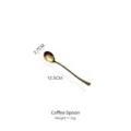 Golden 304 stainless steel coffee spoon with mirror finish, 12.5cm length and 20g weight - Coffee Spoon