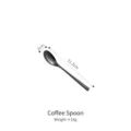 Vintage black 304 stainless steel coffee spoon, 11.2cm length, dessert cutlery - Coffee Spoon