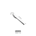 High-quality vintage matte black stainless steel two-prong fruit fork 10.5cm long - Fruit Fork