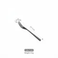 Vintage matte black 304 stainless steel cake dessert fork with dimension markings - Cake Toppers